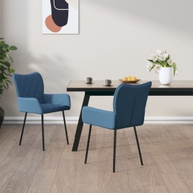Esszimmerstühle, 2 Stück, blauer Stoff von vidaXL, Essstühle - Ref: Foro24-344843, Preis: 105,98 €, Rabatt: %