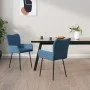 Sillas de comedor 2 unidades tela azul by vidaXL, dining chairs - Ref: Foro24-344843, Price: 104,35 €, Discount: %