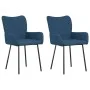 Sillas de comedor 2 unidades tela azul by vidaXL, dining chairs - Ref: Foro24-344843, Price: 104,35 €, Discount: %