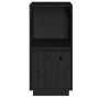 Solid black pine wood sideboard 38x35x80 cm by vidaXL, Sideboards - Ref: Foro24-814348, Price: 47,09 €, Discount: %