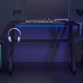 Escritorio gaming con patas forma ZZ negro 110x60x75cm