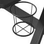 Escritorio gaming con patas forma ZZ negro 110x60x75cm