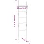 Solid walnut wood ladder towel rack 170 cm by vidaXL, Ladders - Ref: Foro24-350375, Price: 33,89 €, Discount: %