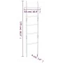 Solid walnut wood ladder towel rack 170 cm by vidaXL, Ladders - Ref: Foro24-350375, Price: 33,21 €, Discount: %