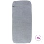 Toallas de playa 6 uds tela gris 400 g/m² 60x135 cm