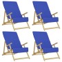 Toallas de playa 4 uds tela azul klein 400 g/m² 60x135 cm