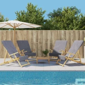 4er-Pack Strandtücher, anthrazitgraues Gewebe, 400 g/m², 60x135 cm. von vidaXL, Strandtücher - Ref: Foro24-3157054, Preis: 46...