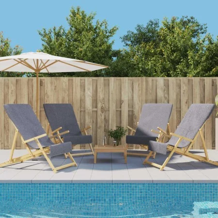 4er-Pack Strandtücher, anthrazitgraues Gewebe, 400 g/m², 60x135 cm. von vidaXL, Strandtücher - Ref: Foro24-3157054, Preis: 46...