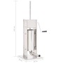 Embutidora manual de acero inoxidable plateado 5 L de vidaXL, Electrodomésticos de cocina - Ref: Foro24-50962, Precio: 237,43...