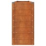 Arriate oxidado de acero corten 320x40x77 cm