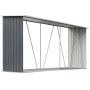 Casetilla para leña acero galvanizado gris 330x84x152 cm