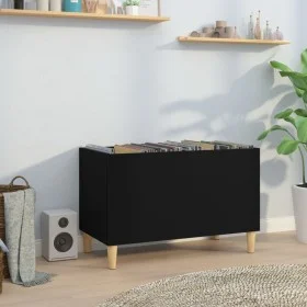 Black plywood record cabinet 74.5x38x48 cm by vidaXL, CD and DVD storage - Ref: Foro24-831958, Price: 44,89 €, Discount: %