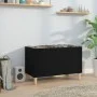 Schwarzer Plattenschrank aus Sperrholz, 74,5 x 38 x 48 cm von vidaXL, CD- und DVD-Speicher - Ref: Foro24-831958, Preis: 44,89...