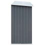 Casetilla para leña acero galvanizado gris 330x84x152 cm