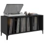 Plywood black record storage unit 100x38x48 cm by vidaXL, CD and DVD storage - Ref: Foro24-831982, Price: 76,33 €, Discount: %