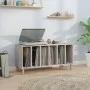Mueble para discos madera contrachapada gris Sonoma 100x38x48cm de vidaXL, Almacenamiento para CD y DVD - Ref: Foro24-831979,...