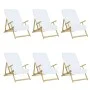 Beach towels 6 units white fabric 400 g/m² 60x135 cm by vidaXL, Beach towels - Ref: Foro24-3157051, Price: 64,88 €, Discount: %