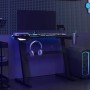 Escritorio gaming con LED patas en forma Z negro 90x60x75 cm