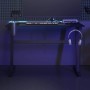 Escritorio gaming con luz LED forma Y negro 110x60x75 cm