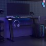 Escritorio gaming con luz LED forma Y negro 110x60x75 cm