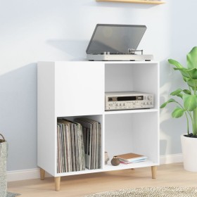 Mueble para discos madera contrachapada blanco 84,5x38x89 cm