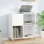 Mueble para discos madera contrachapada blanco 84,5x38x89 cm de vidaXL, Almacenamiento para CD y DVD - Ref: Foro24-831989, Pr...