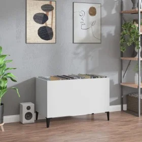 White plywood record cabinet 74.5x38x48 cm by vidaXL, CD and DVD storage - Ref: Foro24-831965, Price: 34,94 €, Discount: %