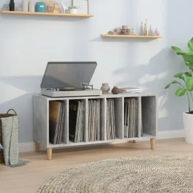 Plywood gray concrete record cabinet 100x38x48 cm by vidaXL, CD and DVD storage - Ref: Foro24-831977, Price: 65,15 €, Discoun...