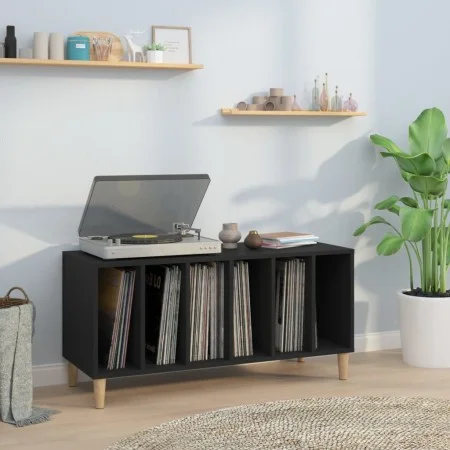 Black plywood record cabinet 100x38x48 cm by vidaXL, CD and DVD storage - Ref: Foro24-831974, Price: 65,10 €, Discount: %
