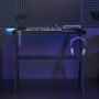 Escritorio gaming con luz LED forma Y negro 90x60x75 cm