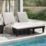 Black double polypropylene sun lounger 155x138x83 cm by vidaXL, Loungers - Ref: Foro24-364150, Price: 336,30 €, Discount: %