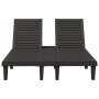 Tumbona doble de polipropileno negro 155x138x83 cm de vidaXL, Tumbonas - Ref: Foro24-364150, Precio: 342,15 €, Descuento: %