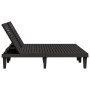 Tumbona doble de polipropileno negro 155x138x83 cm de vidaXL, Tumbonas - Ref: Foro24-364150, Precio: 342,15 €, Descuento: %