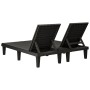 Tumbona doble de polipropileno negro 155x138x83 cm de vidaXL, Tumbonas - Ref: Foro24-364150, Precio: 342,15 €, Descuento: %