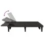 Black double polypropylene sun lounger 155x138x83 cm by vidaXL, Loungers - Ref: Foro24-364150, Price: 336,30 €, Discount: %