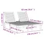 Black double polypropylene sun lounger 155x138x83 cm by vidaXL, Loungers - Ref: Foro24-364150, Price: 336,30 €, Discount: %