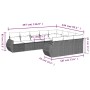 Set de sofás de jardín 10 pzas cojines ratán sintético negro