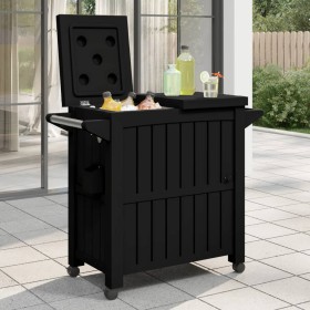 3-in-1-Servicewagen aus schwarzem Polypropylen von vidaXL, Küchen- und Speisewagen - Ref: Foro24-364169, Preis: 345,13 €, Rab...
