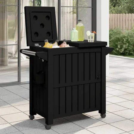 3-in-1-Servicewagen aus schwarzem Polypropylen von vidaXL, Küchen- und Speisewagen - Ref: Foro24-364169, Preis: 337,92 €, Rab...