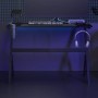 Escritorio gaming con luz LED forma Y negro 110x60x75 cm