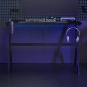 Escritorio gaming con luz LED forma Y negro 110x60x75 cm Escritorio gaming con luz LED forma Y negro 110x60x75 cm