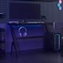 Escritorio gaming con luz LED forma Y negro 110x60x75 cm