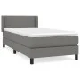 Box spring bed with dark gray fabric mattress 90x190 cm by vidaXL, Beds and slatted bases - Ref: Foro24-3129594, Price: 302,4...