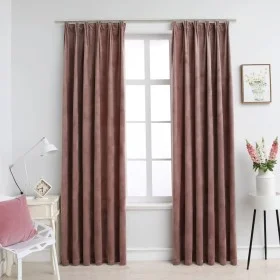 Blackout curtains hooks 2 pcs old pink velvet 140x245 cm by vidaXL, Curtains and curtains - Ref: Foro24-134526, Price: 47,18 ...