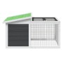 Solid gray pine wood hutch 100.5x54x55 cm by vidaXL, Cages and habitats for small animals - Ref: Foro24-172290, Price: 91,36 ...