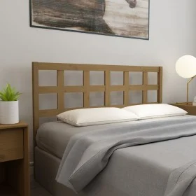 Honey brown solid pine wood bed headboard 156x4x100 cm by vidaXL, Headboards and footboards - Ref: Foro24-817898, Price: 47,8...