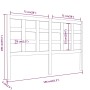 Bettkopfteil aus massivem Kiefernholz in Honigbraun, 156 x 4 x 100 cm von vidaXL, Kopf- und Fußteile - Ref: Foro24-817898, Pr...