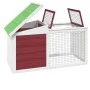 Conejera de madera maciza de pino mocha 100,5x54x55 cm de vidaXL, Jaulas y habitáculos para animales pequeños - Ref: Foro24-1...