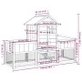 Solid brown pine wood hutch 170x63x113 cm by vidaXL, Cages and habitats for small animals - Ref: Foro24-172292, Price: 187,14...