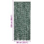 Cortina mosquitera chenilla verde y blanco 90x220 cm